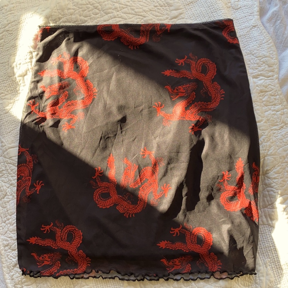 Form-fitted mini skirt